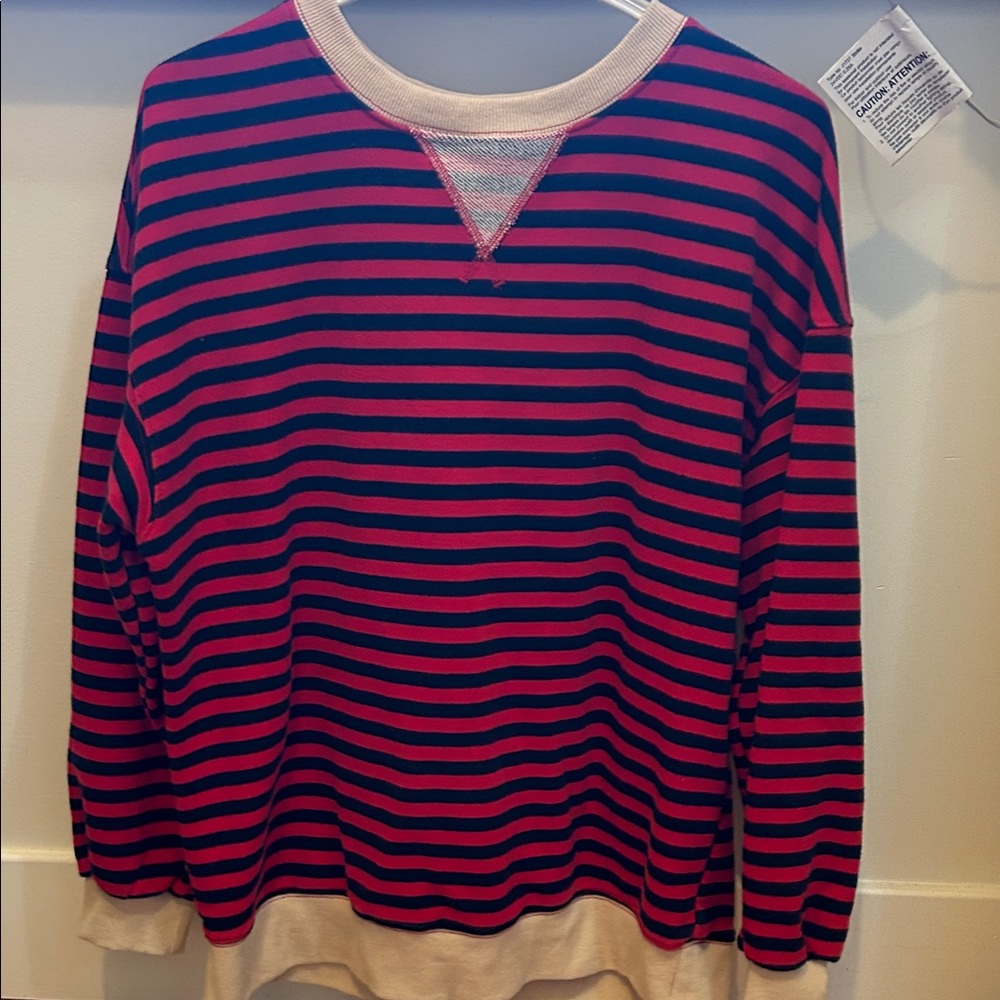 Striped Crewneck Sweatshirt